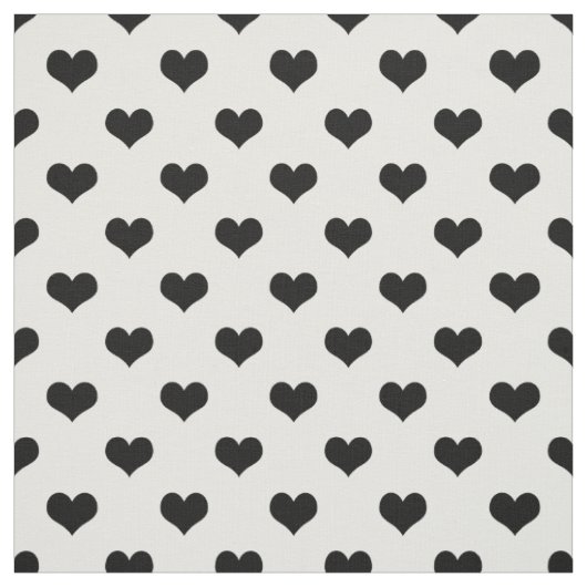 Schwarz-Weiß-Liebe-Herzdesign Stoff (Muster)