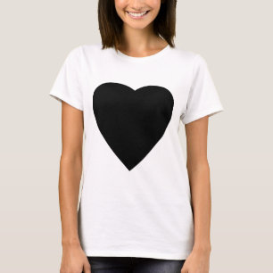 Schwarz-Weiß-Liebe Herzdesign. T-Shirt