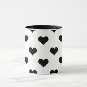Schwarz-Weiß-Liebe-Herzdesign Tasse (Zentrum)