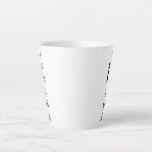 Schwarz-weiß Liebe ich Sie zur Mondtypografie Milchtasse (Vorderseite)