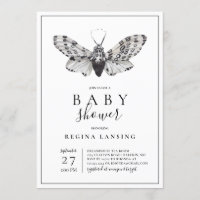 Schwarz-Weiß-Liebe Ihr Moth-Baby-Dusche
