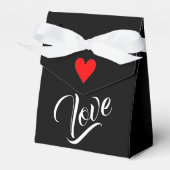 Schwarz-Weiß-Liebe mit Herz-Zelt-Bevorzugung Box Geschenkschachtel (Vorderseite)