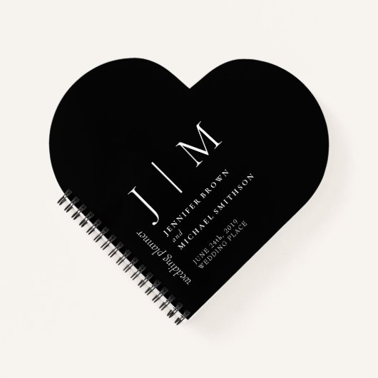 Schwarz-Weiß-Liebe Notizblock (Vorderseite)