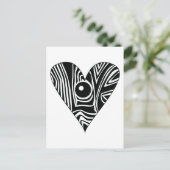 Schwarz-Weiß-LIEBE Postkarte (Stehend Vorderseite)