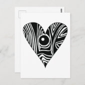 Schwarz-Weiß-LIEBE Postkarte (Vorne/Hinten)