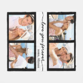 Schwarz-Weiß-Liebe Sie für immer 4 Foto Fleecedecke (Vorderseite (Horizontal))