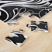 Schwarz-Weiß-Liebe: Silhouette Couple in einem Kus Puzzle (Seite)