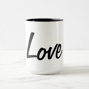 Schwarz-Weiß-Liebe-Tasse Tasse