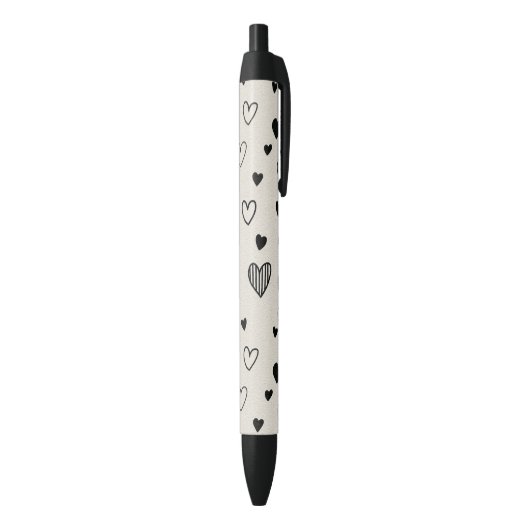 Schwarz-Weiß-Liebesstift Kugelschreiber (Unterseite (Vertikal))