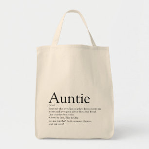 Schwarz-weiß Lieblingstante Tante-Definition Tragetasche