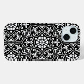 Schwarz-Weiß-Lilie Case-Mate iPhone Hülle (Rückseite (Horizontal))