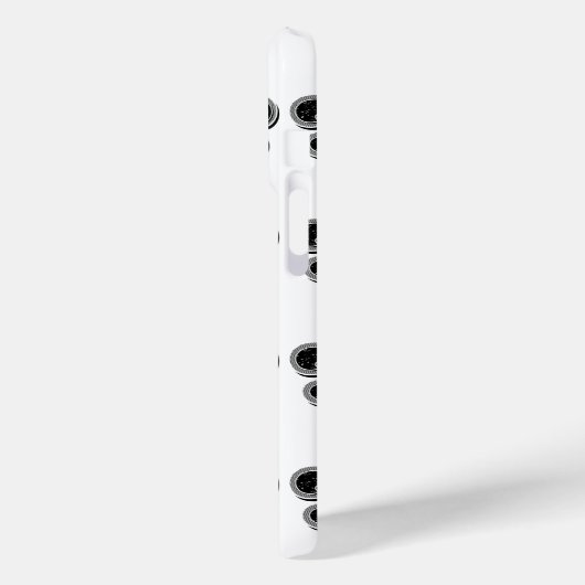 Schwarz-Weiß-Lilie Case-Mate iPhone Hülle (Rückseite / Links)