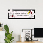 Schwarz-weiß Lilie Crawfish Party Banner Poster (Heimbüro)