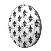 Schwarz-Weiß-Lilie Dartscheibe (Vorderseite rechts)