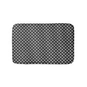 Schwarz-Weiß-Lilie Elegantes Muster Badematte (Vorderseite)