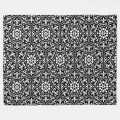 Schwarz-Weiß-Lilie Fleecedecke (Vorderseite (Horizontal))