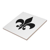 Schwarz-Weiß-Lilie Fliese (Seite)