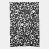 Schwarz-Weiß-Lilie Geschirrtuch (Vertikal)