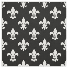 Schwarz-Weiß-Lilie-Muster Stoff