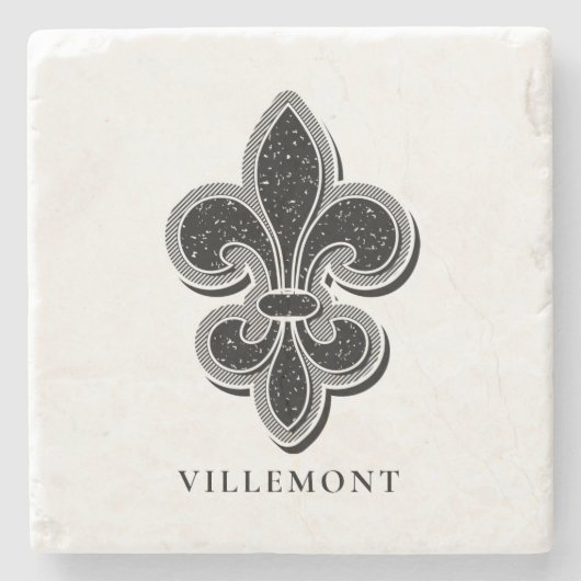 Schwarz-Weiß-Lilie Steinuntersetzer (Vorderseite)