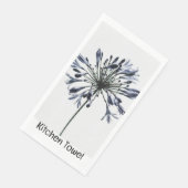 Schwarz-Weiß-Lilienhandtuch Serviette (Ecke)