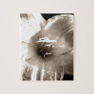 Schwarz-Weiß-Lily-Fotografie Puzzle