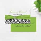 Schwarz, Weiß, Limon Damask Hochzeitsvorzugstempel (Schreibtisch)