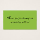 Schwarz, Weiß, Limon Damask Hochzeitsvorzugstempel (Rückseite)