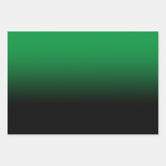 Schwarz-weiß Limon und Kelly Green Ombre Mix Geschenkpapier Set (Vorderseite 3)