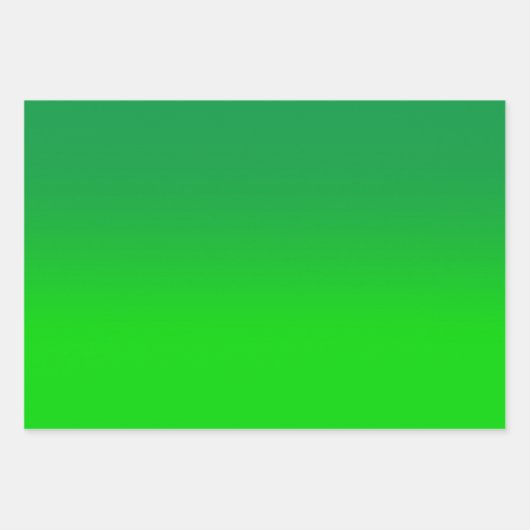 Schwarz-weiß Limon und Kelly Green Ombre Mix Geschenkpapier Set (Vorderseite)