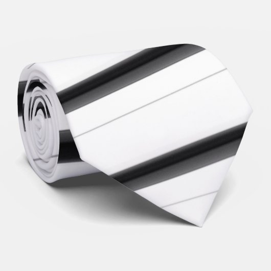 Schwarz-Weiß-Liner Krawatte (Gerollt)