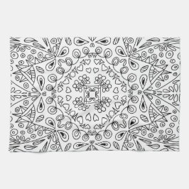 Schwarz-Weiß-Linie Art Muster Küchentücher