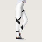 Schwarz-Weiß-Linie modern minimalistisch Leggings (Rechts)