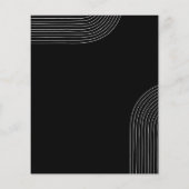 Schwarz-Weiß-Linien Art Geometric Moderne Hochzeit Flyer (Hinten)