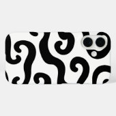 Schwarz-Weiß-Linien Case-Mate iPhone Hülle (Rückseite (Horizontal))