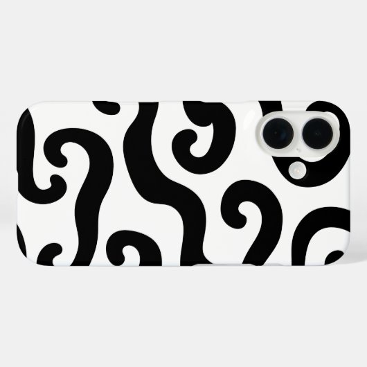 Schwarz-Weiß-Linien Case-Mate iPhone Hülle (Rückseite (Horizontal))