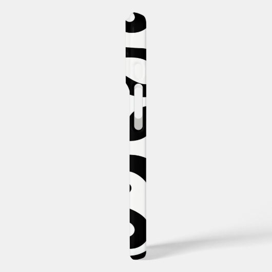 Schwarz-Weiß-Linien Case-Mate iPhone Hülle (Rückseite / Links)