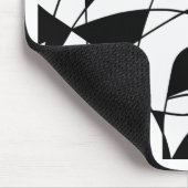 Schwarz-Weiß-Linien, Druckmuster für Blockfarben Mousepad (Ecke)
