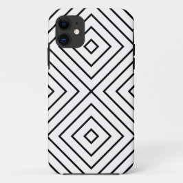 Schwarz-Weiß-Linien Kunst, zentrale Plätze Case-Mate iPhone Hülle