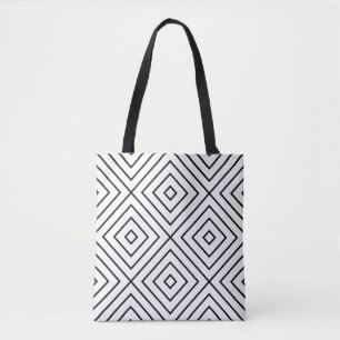 Schwarz-Weiß-Linien Kunst, zentrale Plätze Tasche
