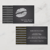 Schwarz & Weiß Linien Moderne Imitate Albergo Colm Visitenkarte (Vorne/Hinten)