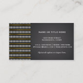 Schwarz & Weiß Linien Moderne Imitate Albergo Colm Visitenkarte (Rückseite)