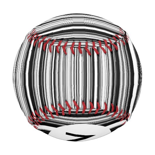 Schwarz-Weiß-Linien, Monogramm Baseball (Rückseite)