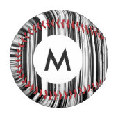 Schwarz-Weiß-Linien, Monogramm Baseball (Vorderseite Links)