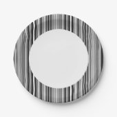 Schwarz-Weiß-Linien Pappteller (Vorderseite)