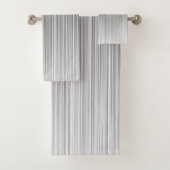 Schwarz-Weiß-Liniendesign Badhandtuch Set (Insitu)