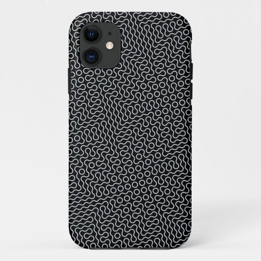 Schwarz-Weiß-Liniendesign Case-Mate iPhone Hülle (Rückseite)