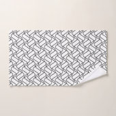 Schwarz-Weiß-Linienmuster Badhandtuch Set (Handtuch)