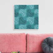 Schwarz-Weiß-Lining Herzdesign Kunst Leinwanddruck (Insitu (Wohnzimmer))