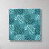 Schwarz-Weiß-Lining Herzdesign Kunst Leinwanddruck (Vorderseite)